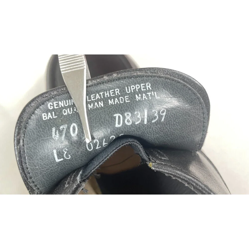 Vintage Tom Mcann Black Dress Shoes Mens Sz 8 Slip On Loafers Business Casual